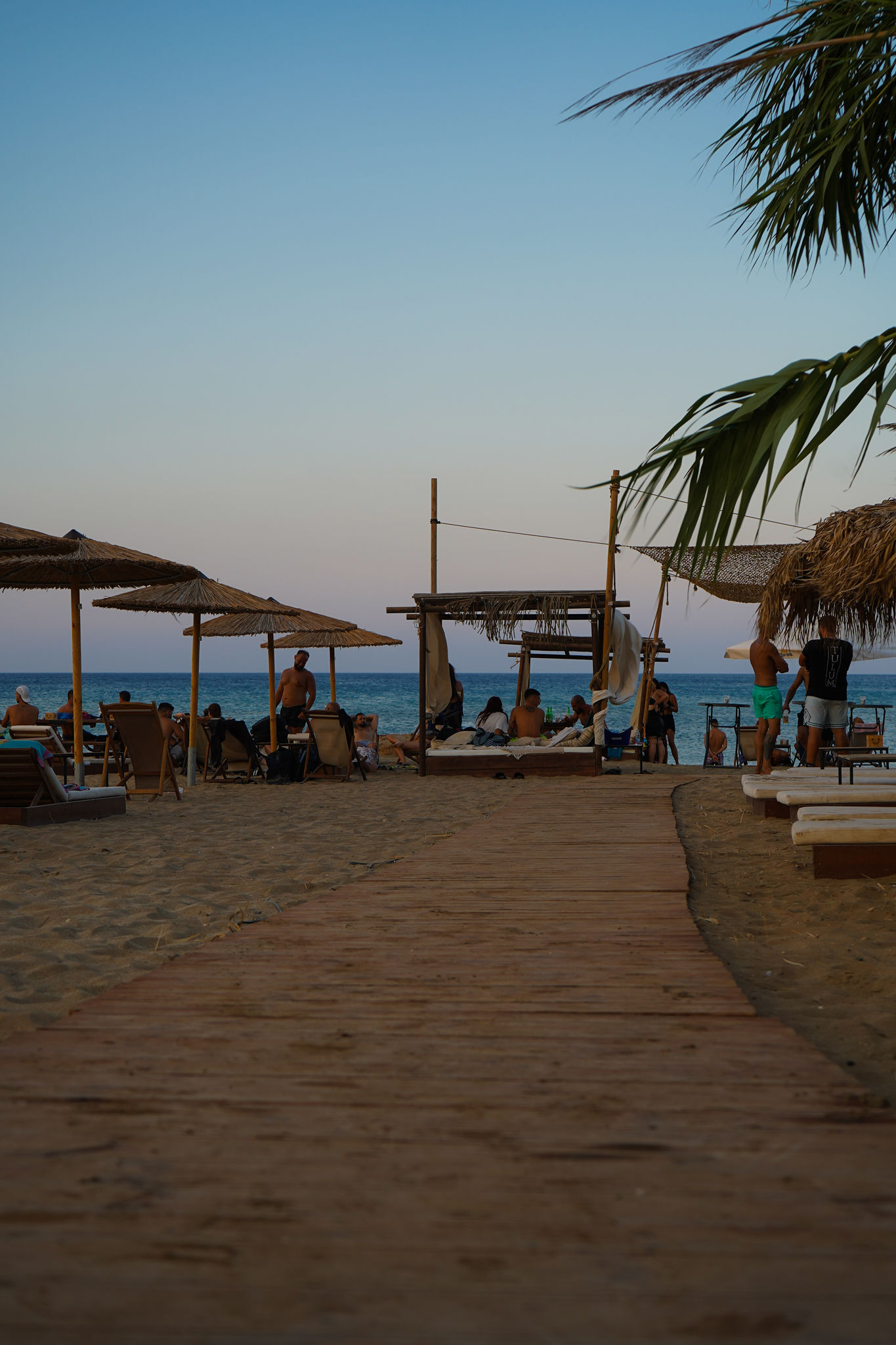 Tulum beach and sunbeds