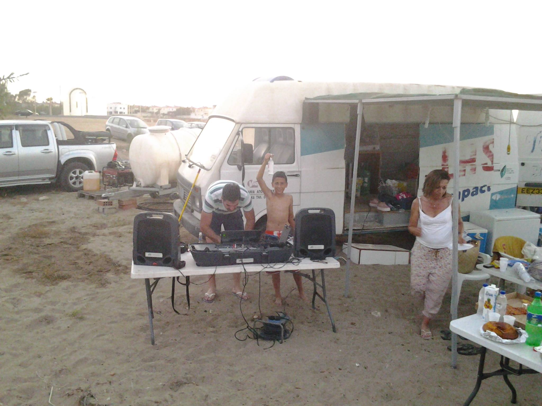 Van converted into caravan